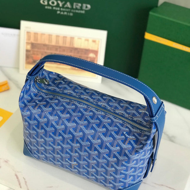 GOYA 26S BOEING 25MM IN DARK BLUE GOYARDINE CANVAS AND CALFSKIN