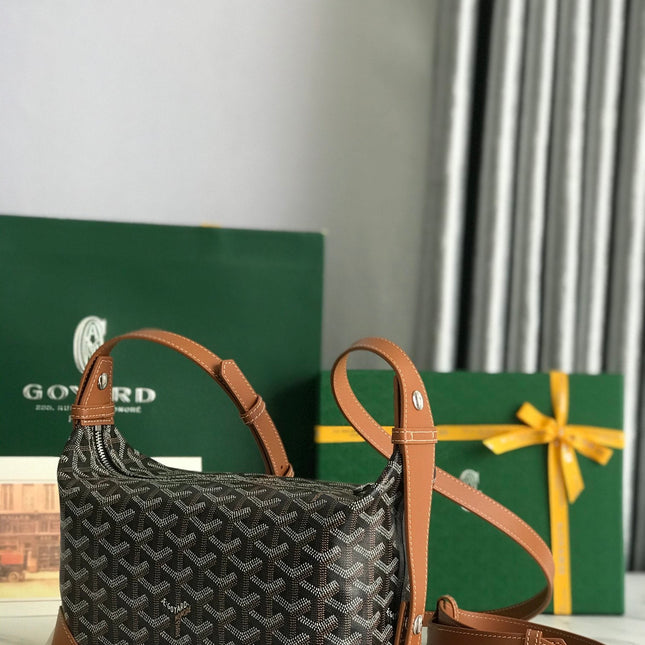GOYA 26S BOEING 25MM IN BROWN GOYARDINE CANVAS AND CALFSKIN