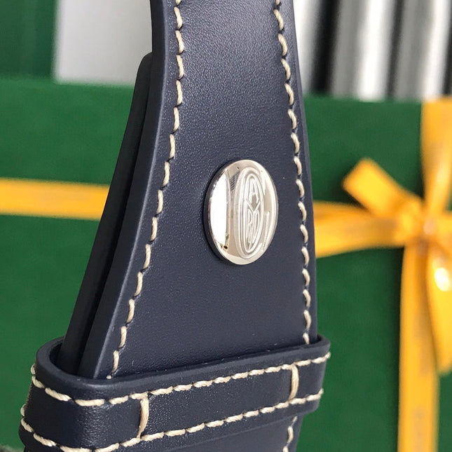 GOYA 26S BOEING 25MM IN NAVY BLUE GOYARDINE CANVAS AND CALFSKIN