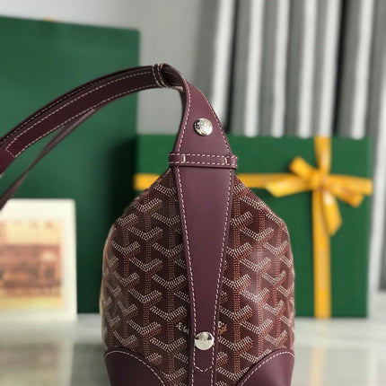 GOYA 26S BOEING 25CM IN BURGUNDY RED GOYARDINE CANVAS AND CALFSKIN