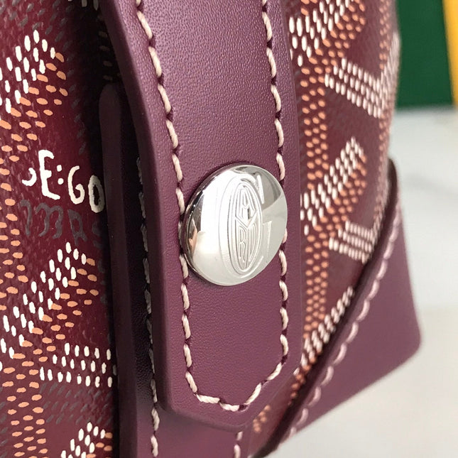 GOYA 26S BOEING 25MM IN BURGUNDY RED GOYARDINE CANVAS AND CALFSKIN