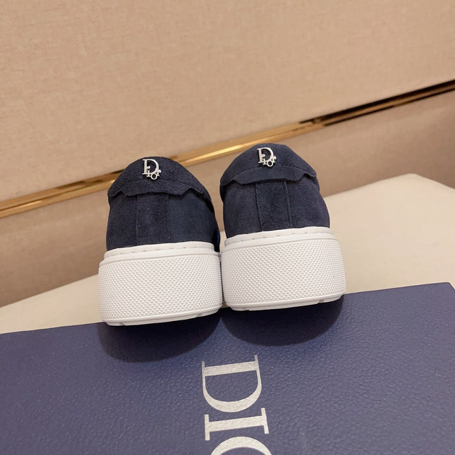 CD B23 SLIP ON NAVY SUEDE AND JACQUARD