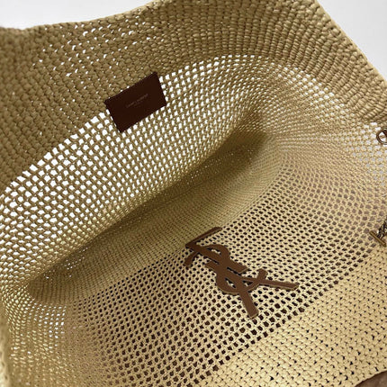 RAFFIA ICARE 55 BEIGE BROWN STRAW