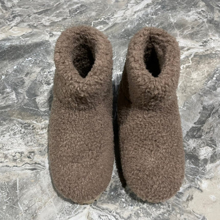 PRADA 26S ANKLE BOOTS IN DARK BROWN FUR