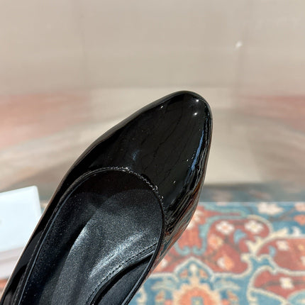 CHLOE 26S BALLET FLATS IN BLACK PATENT CALFSKIN