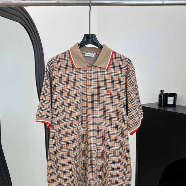 BURBERRY 26S SHORT-SLEEVE KNIT POLO SHIRT 425