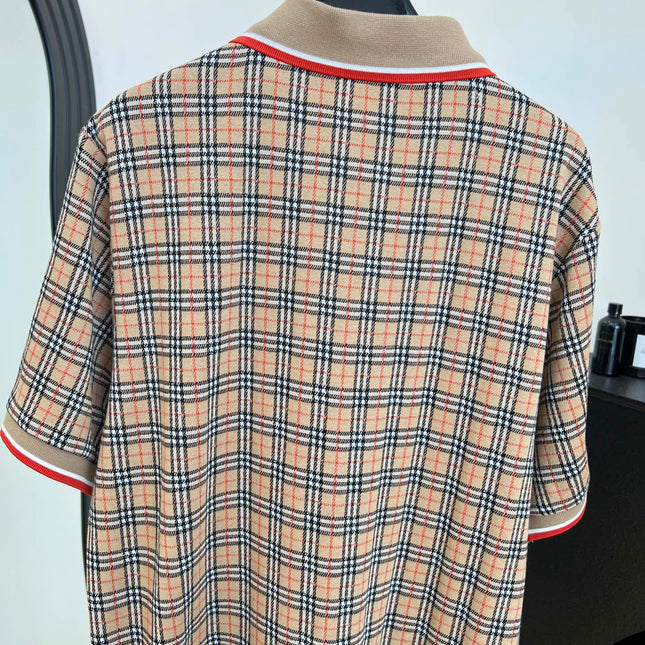 BURBERRY 26S SHORT-SLEEVE KNIT POLO SHIRT 425
