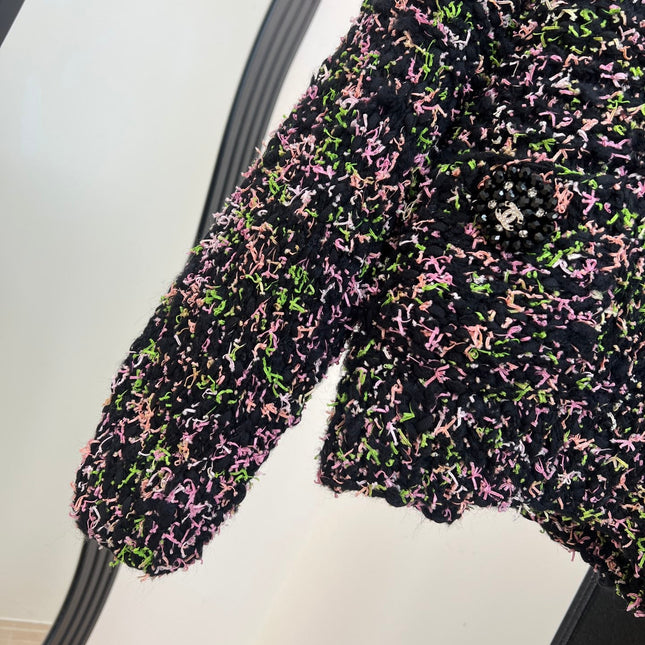 CHANEL 26S PRINTED KNIT JACKET 955