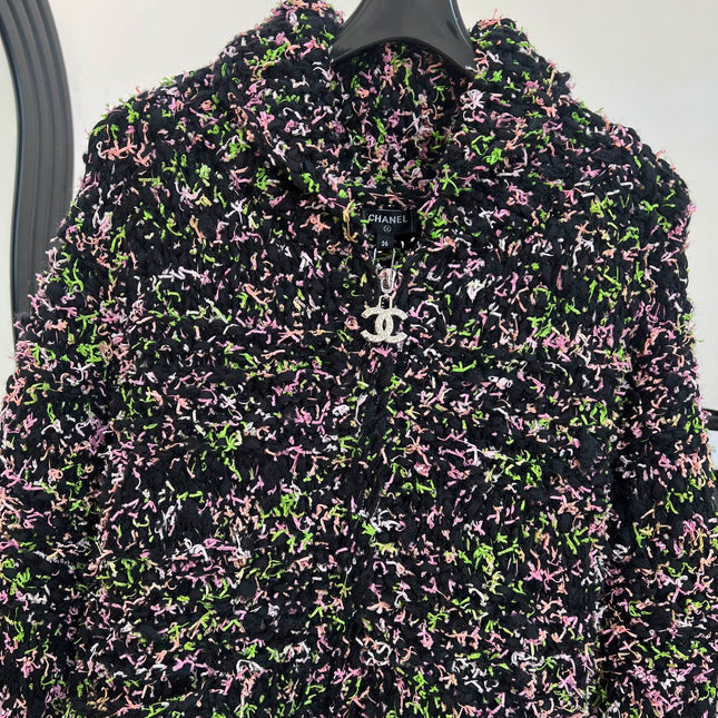 CHANEL 26S PRINTED KNIT JACKET 955