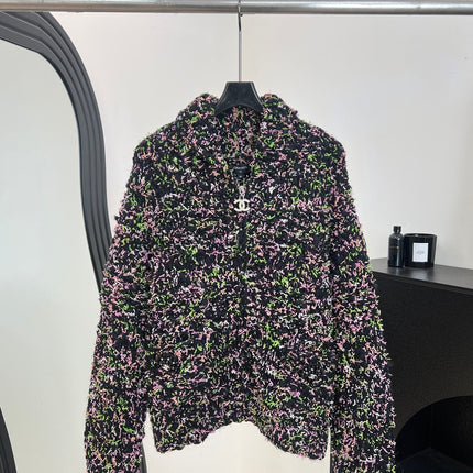 CHANEL 26S PRINTED KNIT JACKET 955