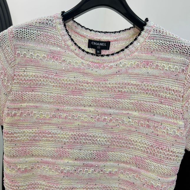 CHANEL 26S SHORT-SLEEVED KNIT SHIRT STYLE 1200