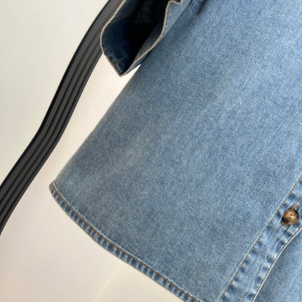 LOEWE 26S SHORT-SLEEVE DENIM SHIRT 562