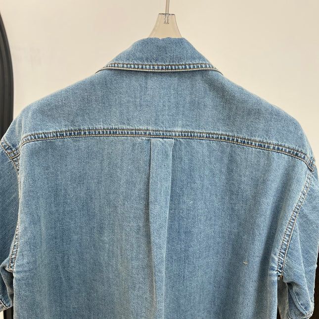 LOEWE 26S SHORT-SLEEVE DENIM SHIRT 562