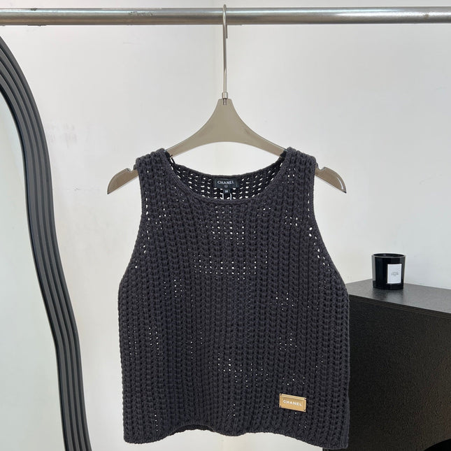 CHANEL 26S SLEEVELESS KNIT TOP 1495