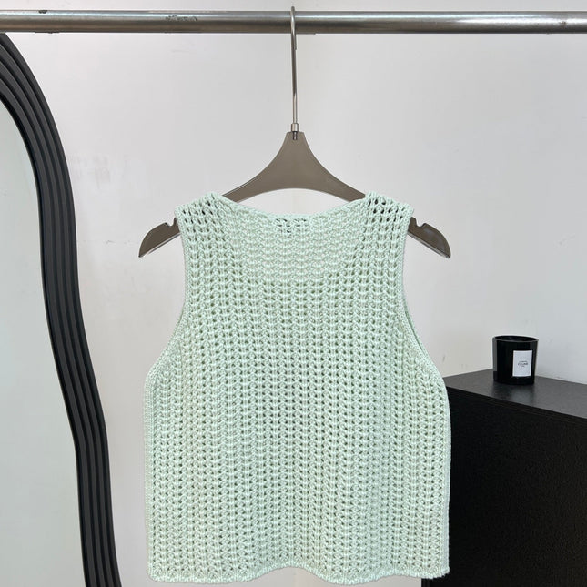 CHANEL 26S SLEEVELESS KNIT TOP 1496