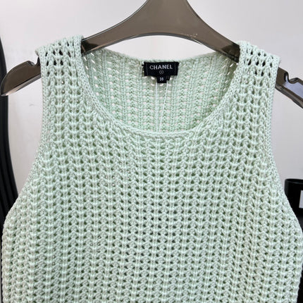 CHANEL 26S SLEEVELESS KNIT TOP 1496