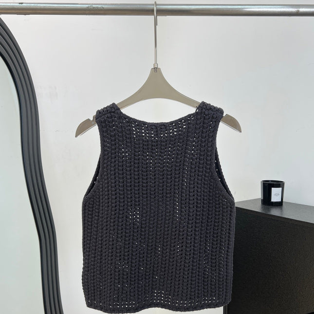 CHANEL 26S SLEEVELESS KNIT TOP 1495