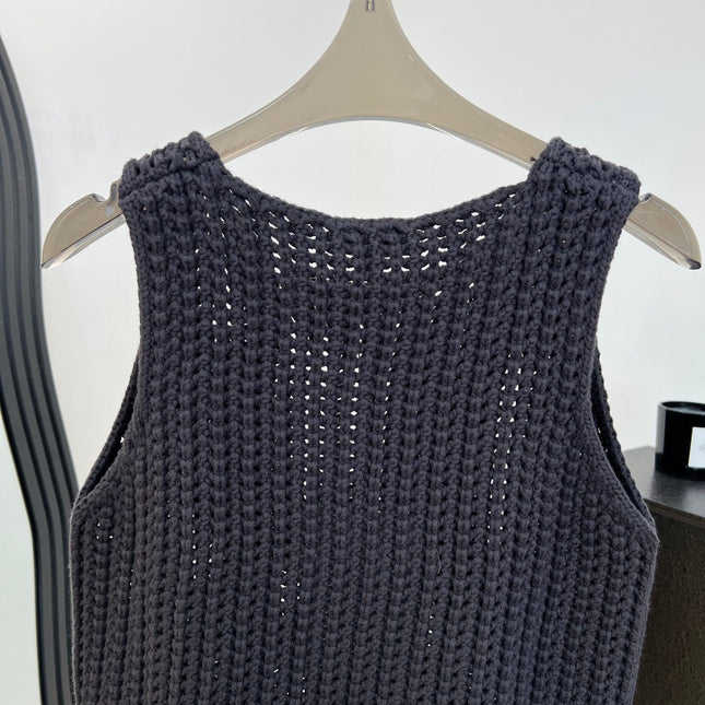 CHANEL 26S SLEEVELESS KNIT TOP 1495