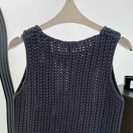 CHANEL 26S SLEEVELESS KNIT TOP 1495