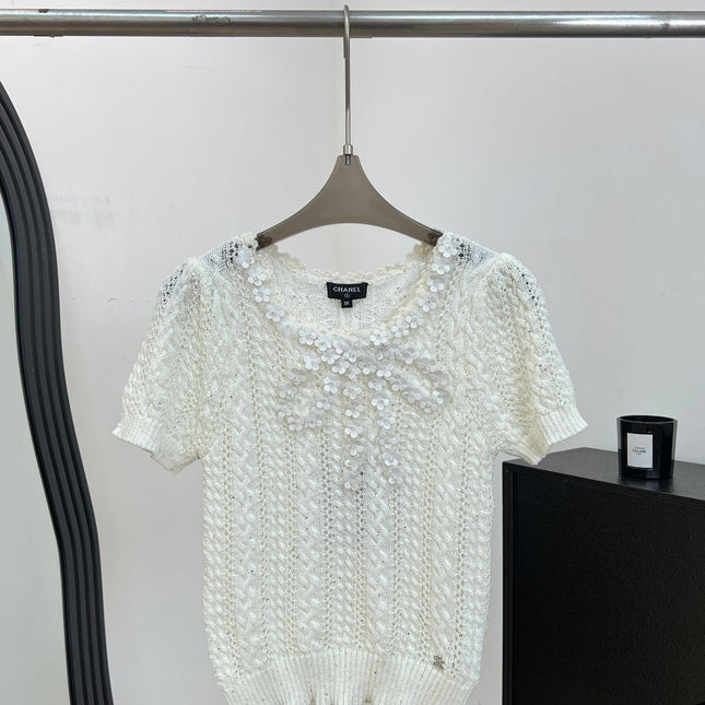 CHANEL 26S SHORT-SLEEVE KNIT T-SHIRT 1412