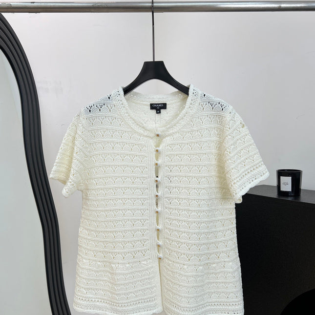 CHANEL 26S SHORT-SLEEVE KNIT CARDIGAN 1415