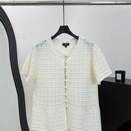 CHANEL 26S SHORT-SLEEVE KNIT CARDIGAN 1415