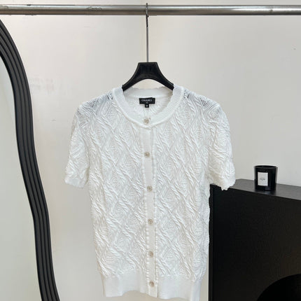 CHANEL 26S SHORT-SLEEVE KNIT T-SHIRT 1414