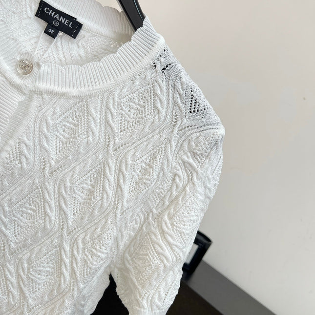 CHANEL 26S SHORT-SLEEVE KNIT T-SHIRT 1414