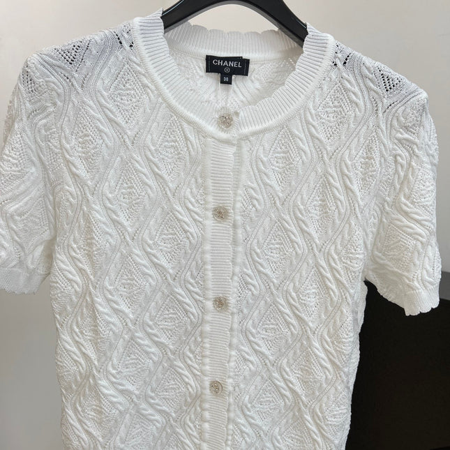 CHANEL 26S SHORT-SLEEVE KNIT T-SHIRT 1414