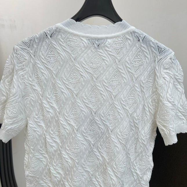 CHANEL 26S SHORT-SLEEVE KNIT T-SHIRT 1414