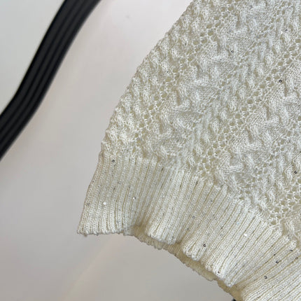 CHANEL 26S SHORT-SLEEVE KNIT T-SHIRT 1412