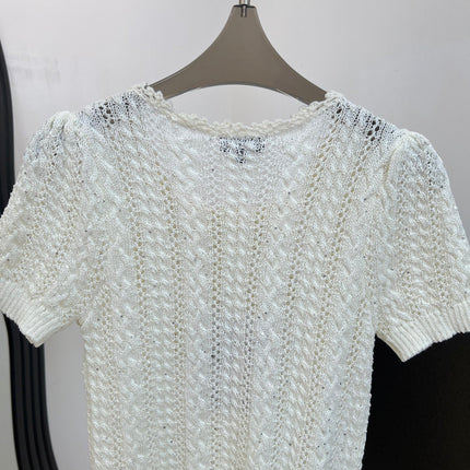 CHANEL 26S SHORT-SLEEVE KNIT T-SHIRT 1412