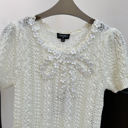 CHANEL 26S SHORT-SLEEVE KNIT T-SHIRT 1412