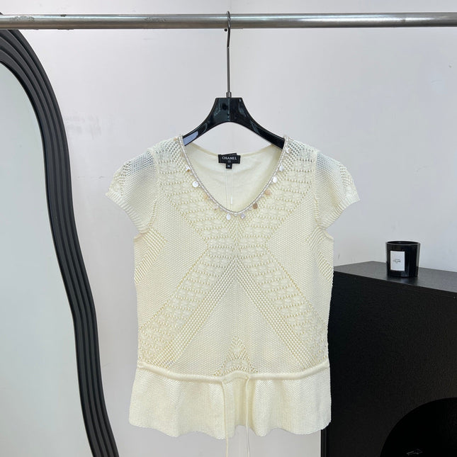 CHANEL 26S SHORT-SLEEVE KNIT TOP 1484
