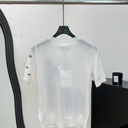 DIOR 26S SHORT-SLEEVE KNIT SWEATER 1312