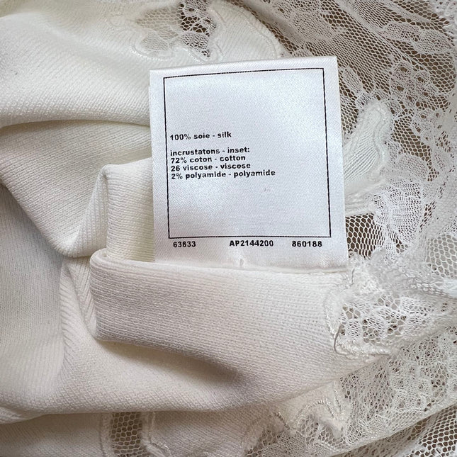 CHANEL 26S LACE HEM MIDI SKIRT 1314