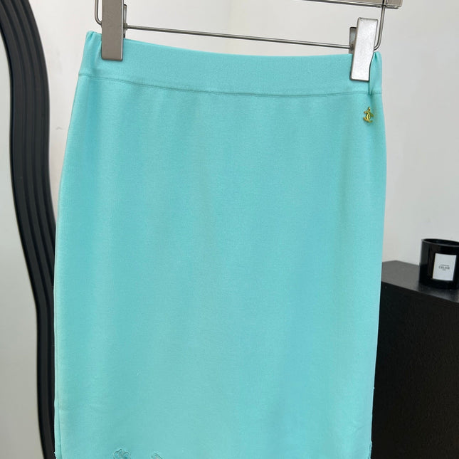 CHANEL 26S LACE HEM MIDI SKIRT 1313