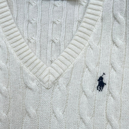 RALPH LAUREN 26S V-NECK CABLE-KNIT VEST 738