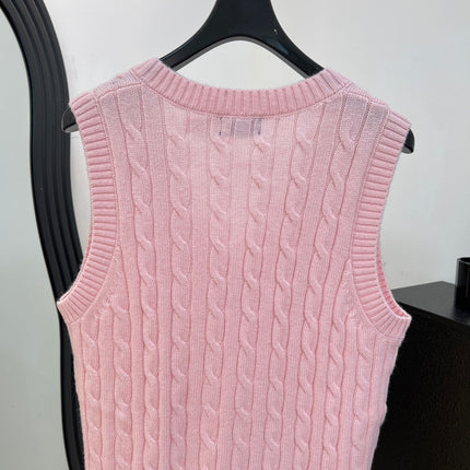 RALPH LAUREN 26S V-NECK CABLE-KNIT VEST 737