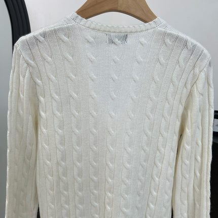 RALPH LAUREN 26S V-NECK CABLE-KNIT SWEATER 564