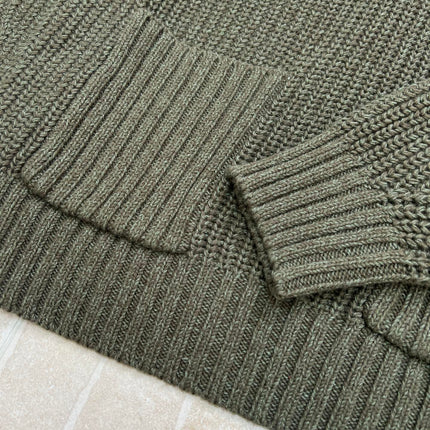 RALPH LAUREN 26S BUTTON-NECK CHUNKY KNIT SWEATER 607