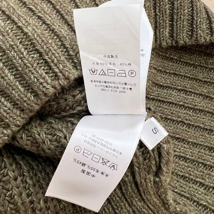 RALPH LAUREN 26S BUTTON-NECK CHUNKY KNIT SWEATER 607