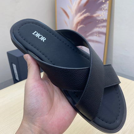 CD ALIAS SANDAL BLACK GRAINED CALFSKIN