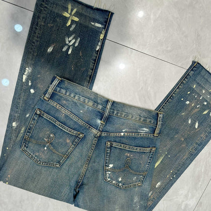 RALPH LAUREN 26S RIPPED STRAIGHT-LEG JEANS 596