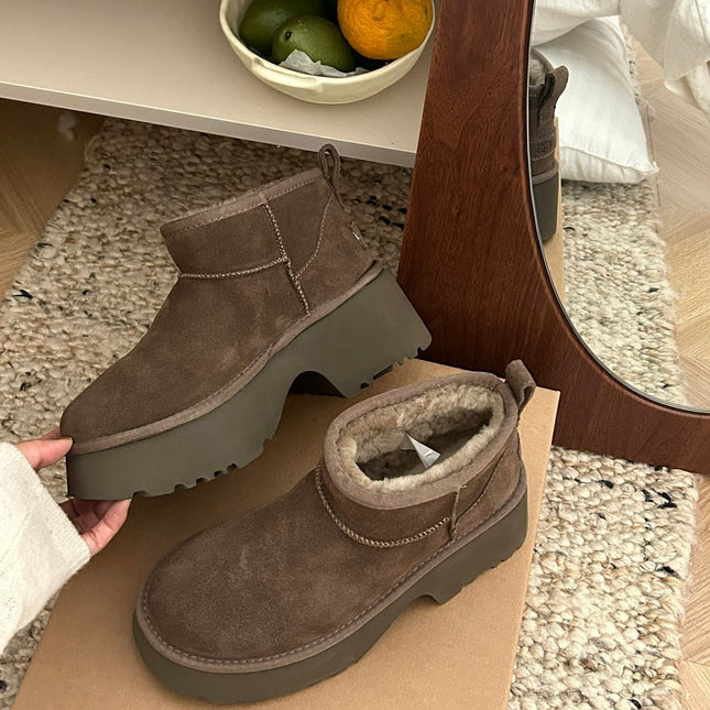 CLASSIC ULTRA MINI PLATFORM IN HICKORY BROWN SUEDE