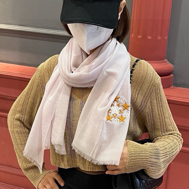 SCARF 200 CM IN OYSTER TAN CASHMERE 394615