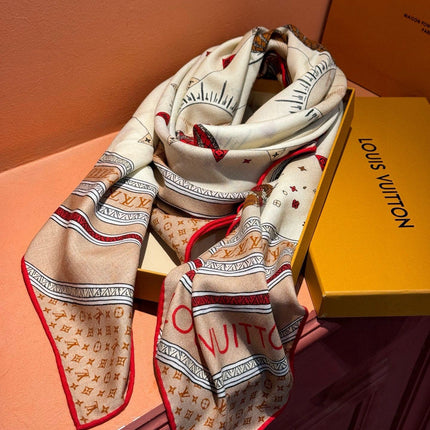 LV SCARF 140 CM IN SILK 730621