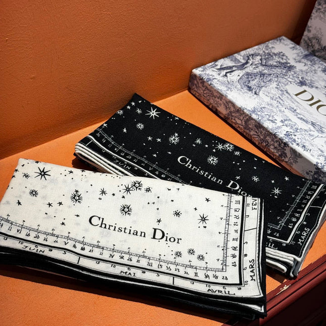DIOR SCARF 140 CM IN SILK-CASHMERE BLEND 735816