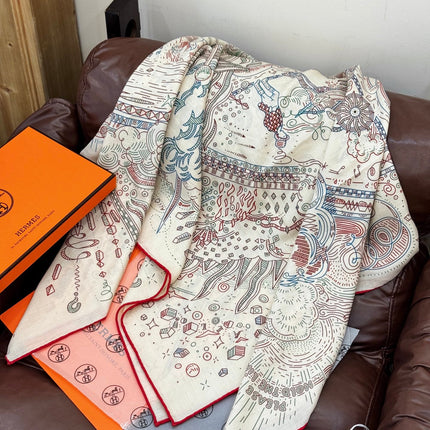 HERMES 25S SCARF 135 IN SILK 854787