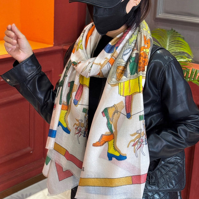 HERMES 25S SCARF 200 IN SILK 856443